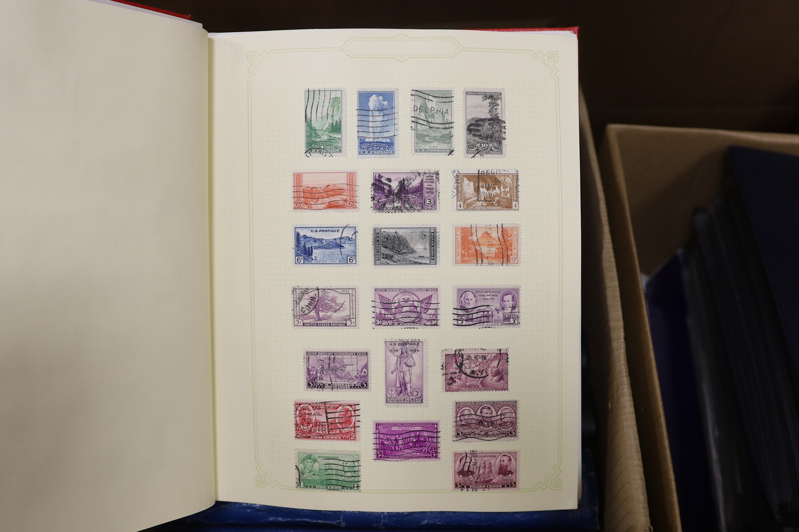 An all world collection of stamps and covers in nineteen albums, with strength in modern British Empire issued mint including Australia, Canada, British Atlantic Islands, etc.